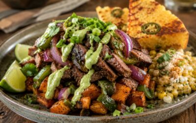 Smoky Fajita Beef & Sweet Potato Hash Stack
